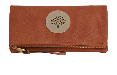Daria Clutch, £140, Handbags, Orange, Leather, Front view
